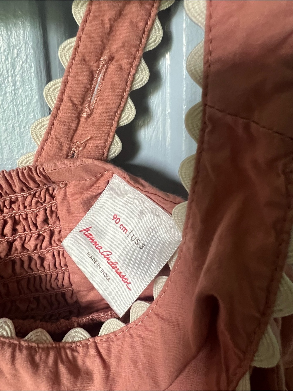 Hanna Andersson Pink Embroidered Unicorn & Rainbow Cross-back Pinafore Dress, 3T - Picture 11 of 14